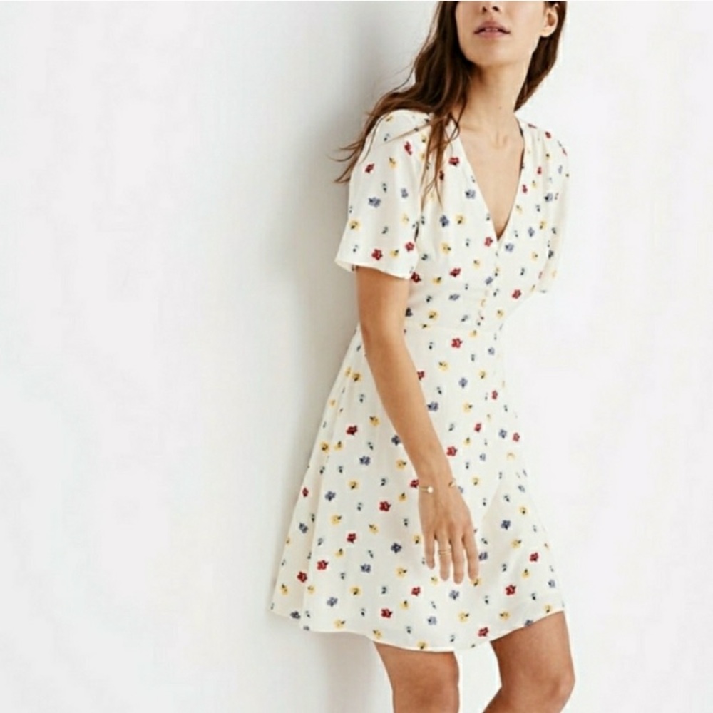 Madewell Orchard flutter sleeve dress